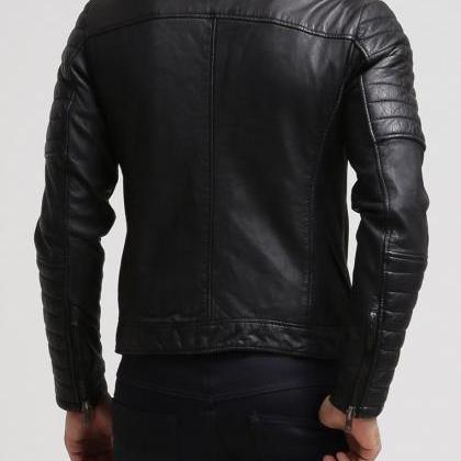Men's Genuine Lambskin Leather Jacket..